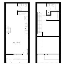 1 Bed, 1.5 Bath - Apt B Townhouse 101 floor plan